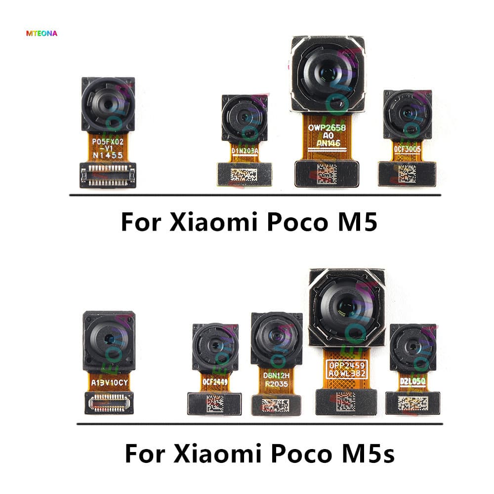 Para Xiaomi Poco M5 M5s Frente Traseira Câmera Módulo De Vista Substituição Peças Reparo Smartphone