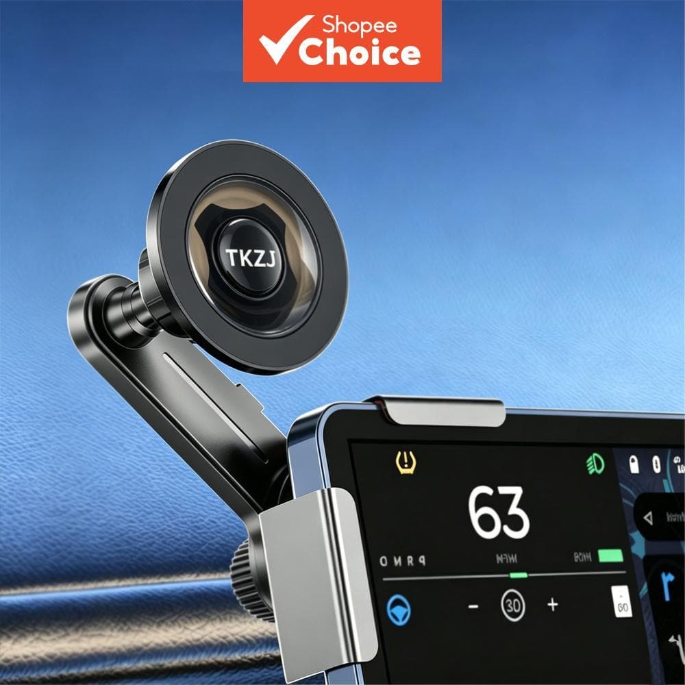 Suporte Magnético para Celular para Painel de Carro TKZJ - Suporte de Metal Giratório 360° com Ímãs Fortes para Fixação