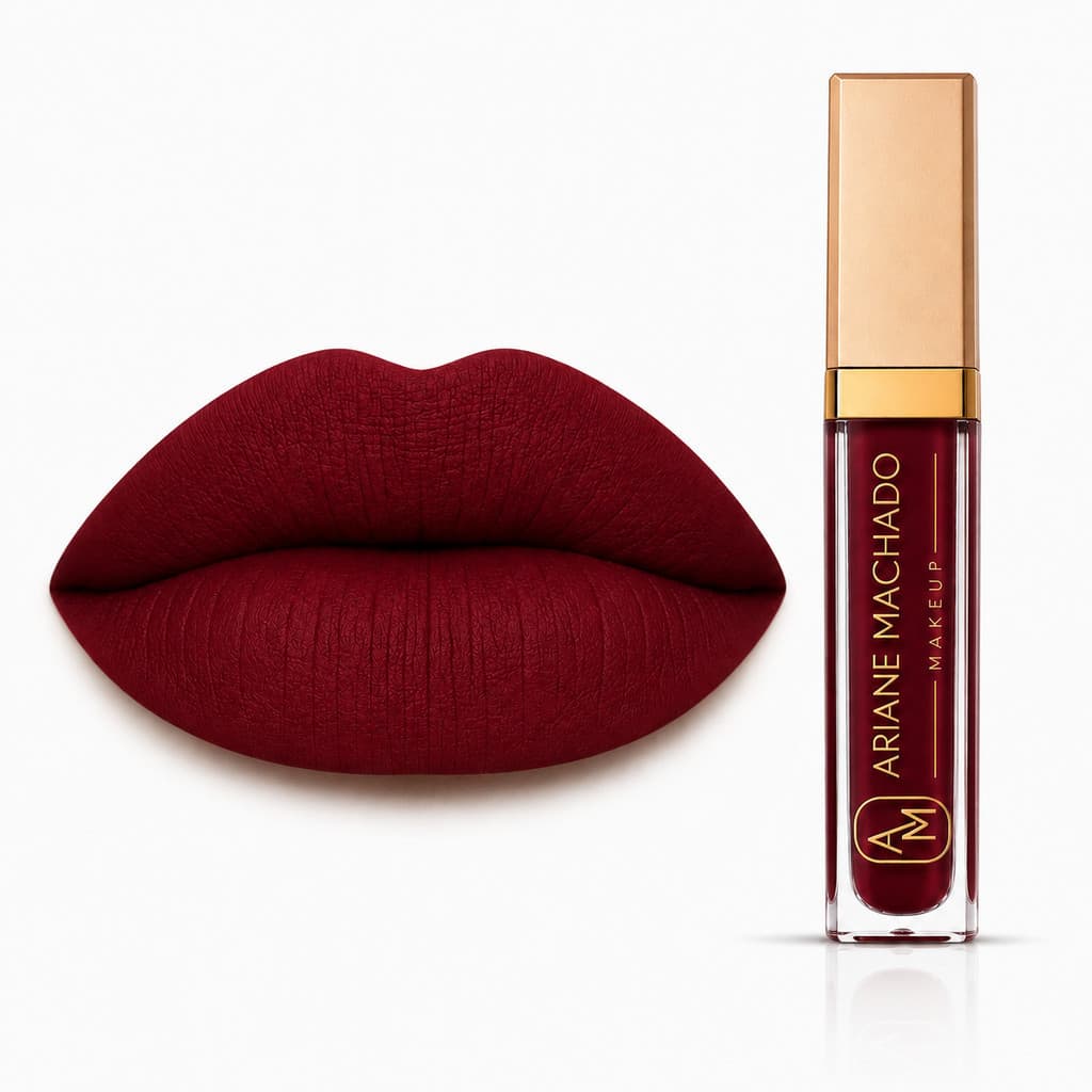 Batom Matte Líquido Juliana Vermelho Queimado Alta Pigmentação Longa Duração - Ariane Machado Makeup