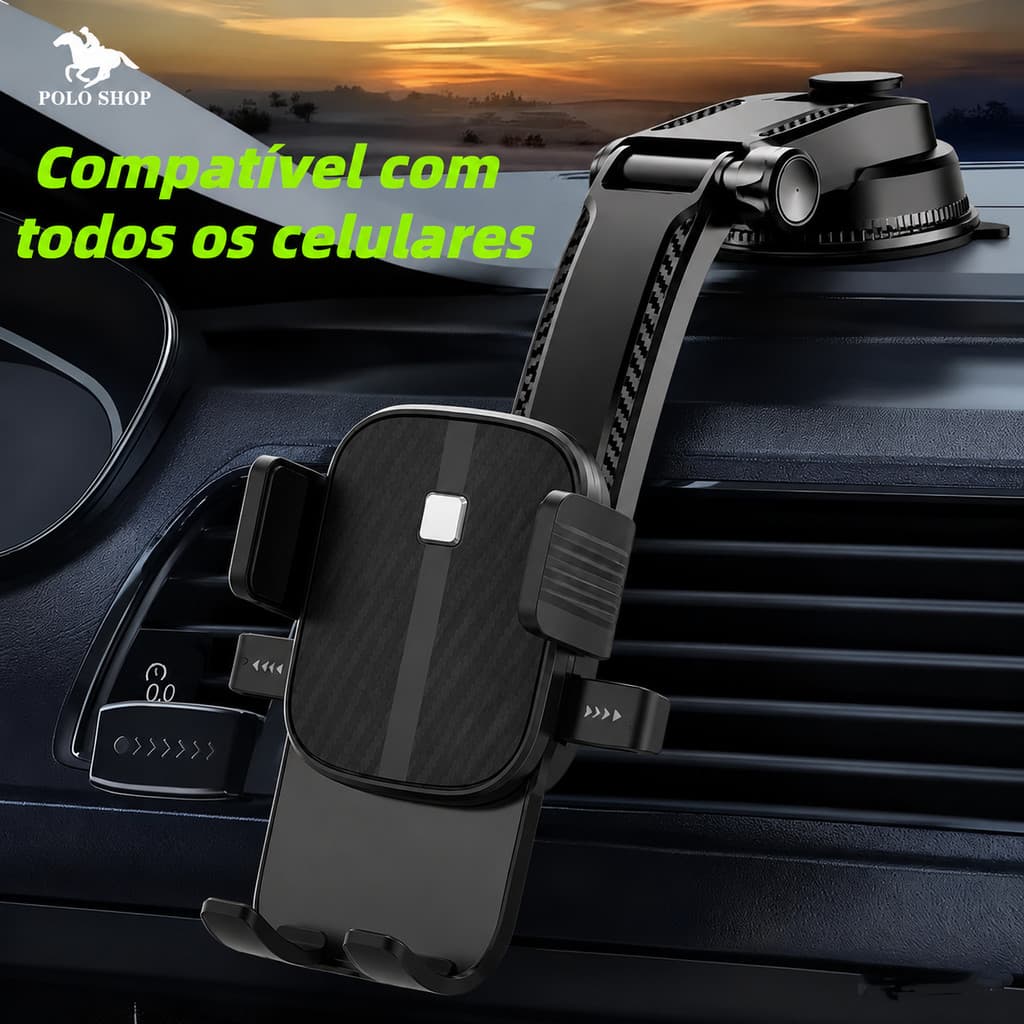 Suporte de Celular para Carro Universal Fixação Segura Antivibração para Painel
