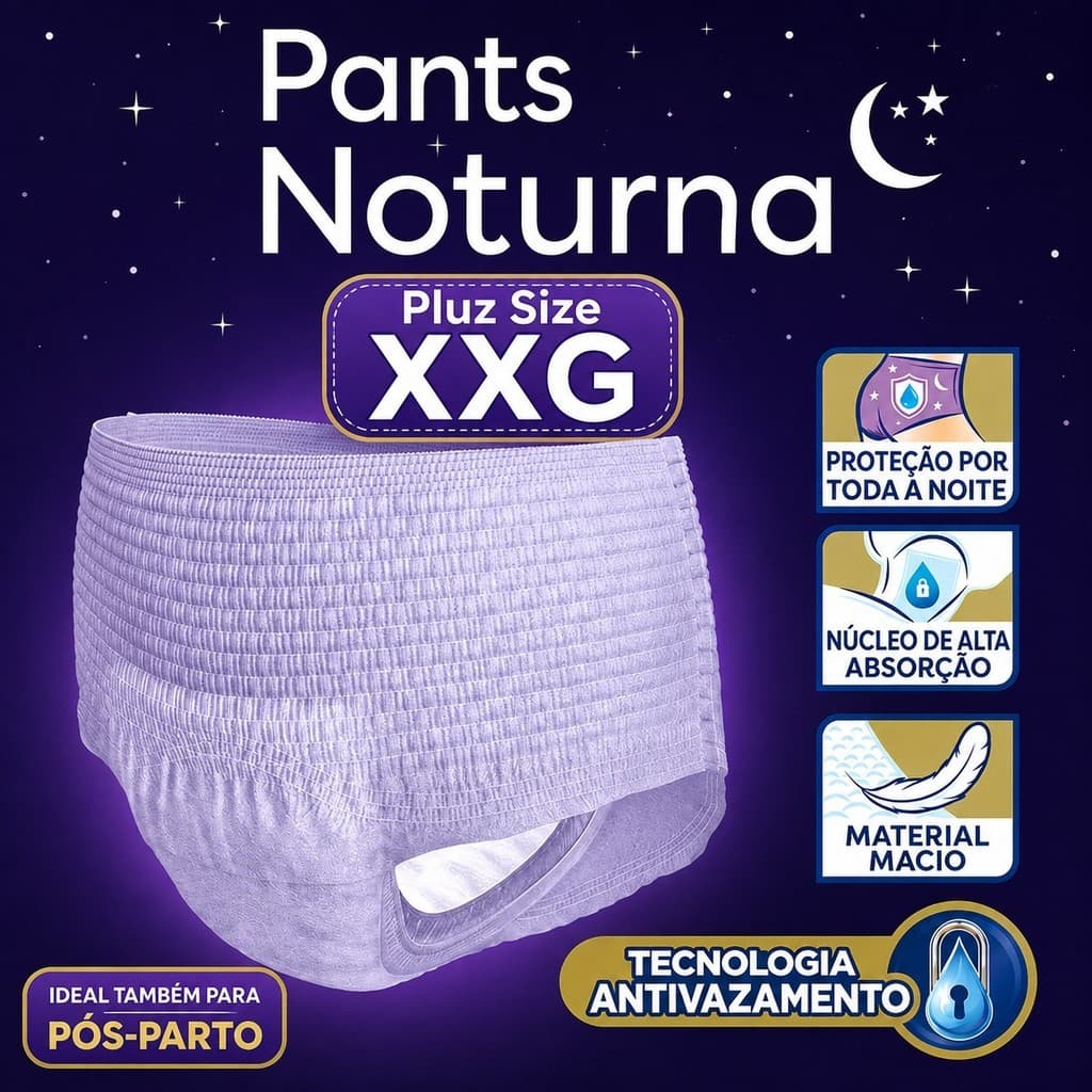 Fralda Pants Geriatrica Noturna Plus Size Roupa Intima 14 un Higifral com Alta Absorção