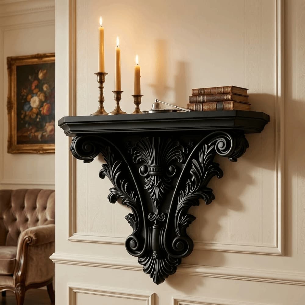 Prateleira Flutuante TEVO , Prateleiras Montadas Na Parede Com Escultura Exclusiva , Suporte Decorativo De Exibição De P