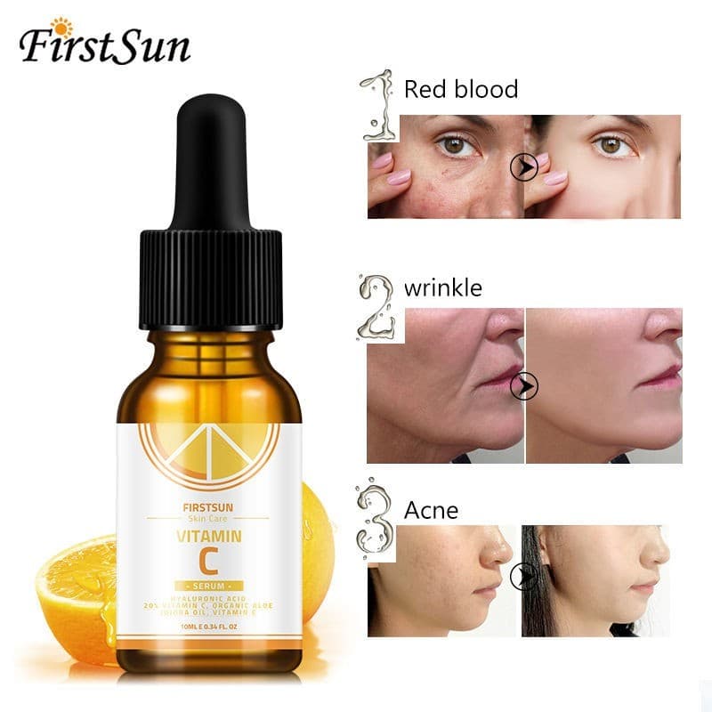 Soro De Vitamina C Iluminando Solução De Essência Facial