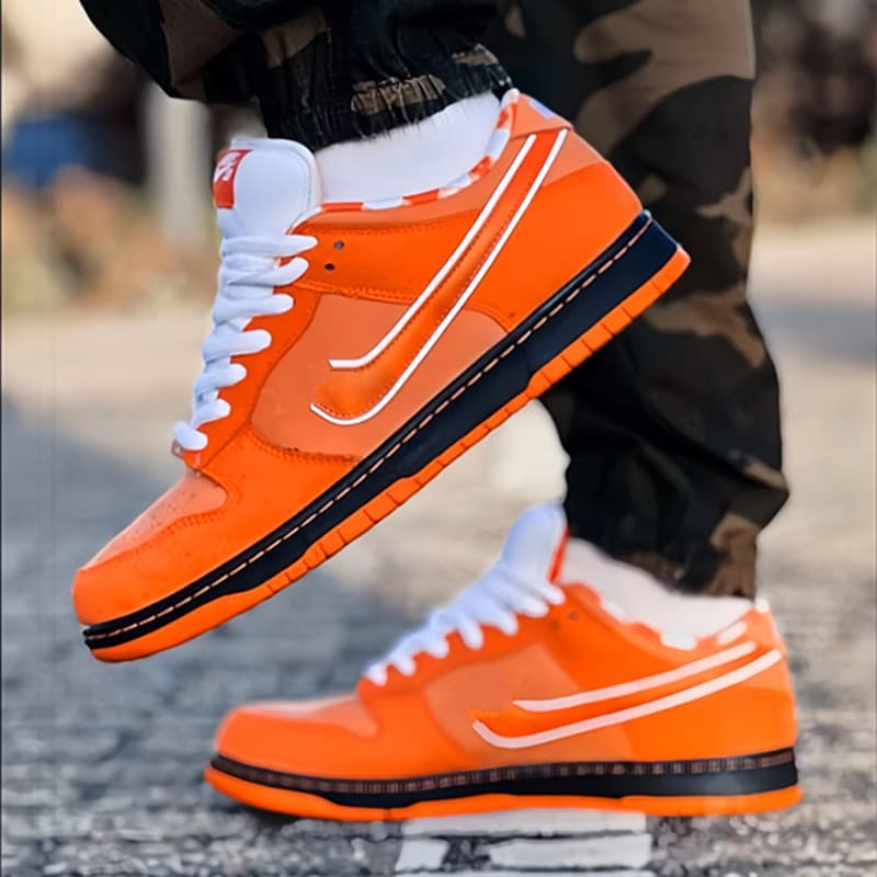 Tênis Du Lobster Shoes em Couro de Vaca, Tênis Casuais Esportivos Masculinos, Tênis com Amortecimento de Ar Femininos, T