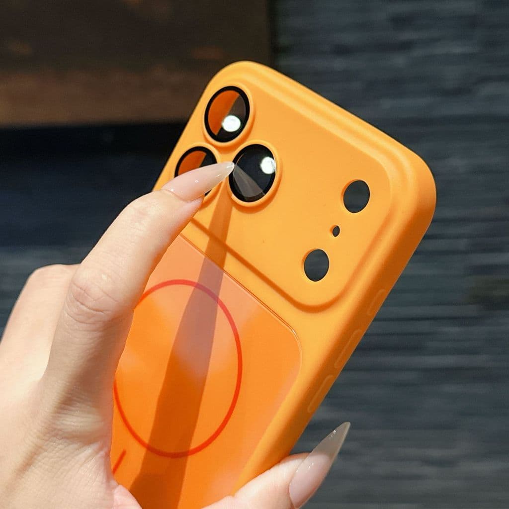 Capinha de celular magnético com lente de proteção para a sua câmera integrado de vidro temperado，ipone