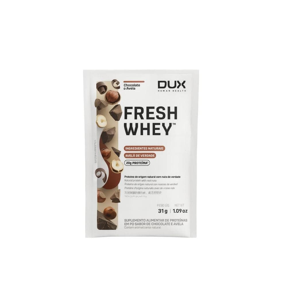 Fresh Whey Protein - Chocolate e Avelã sachê 31g - 20g de Proteínas por Porção - DUX HUMAN HEALTH supplement tok