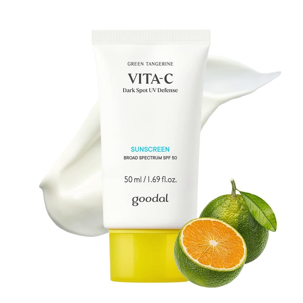 Goodal Green Tangerine Vita-C Protetor Solar Anti-Manchas Escuras com Proteção UV SPF 50, Protetor Solar Coreano para o 