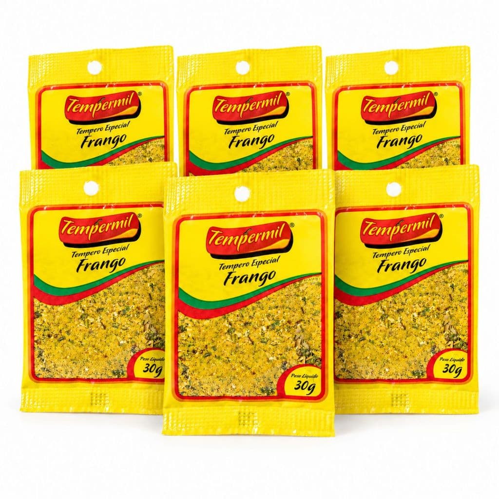Kit 6 Temperos Especial Frango Tempermil 30g para Assados Churrasco e Grelhados