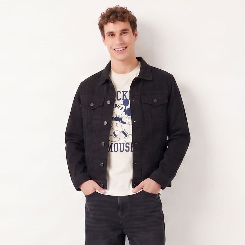 Jaqueta Jeans Masculina Mokkai Preta
