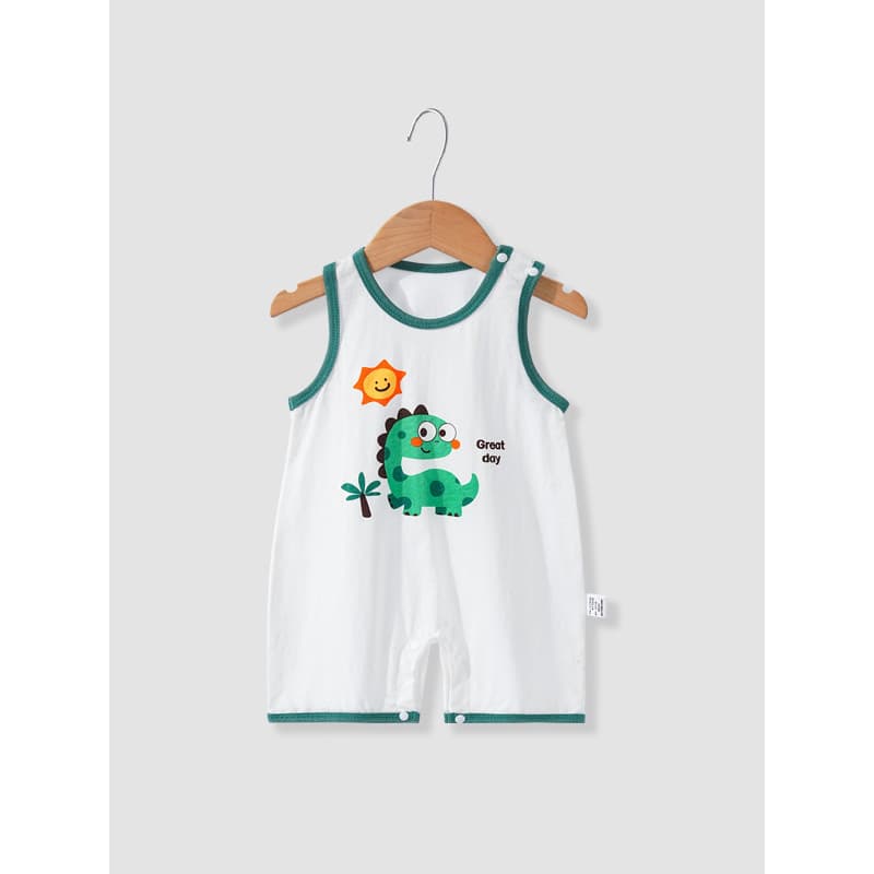 Bebê roupas de bebê verão estilo fino puro algodão sem mangas macacão bonito bebê menino macacão bebê menina macacão abs