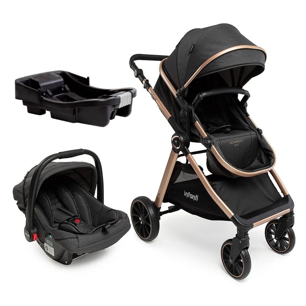 Kit Carrinho Romanzo EVO bebê conforto e base NORMAL Infanti