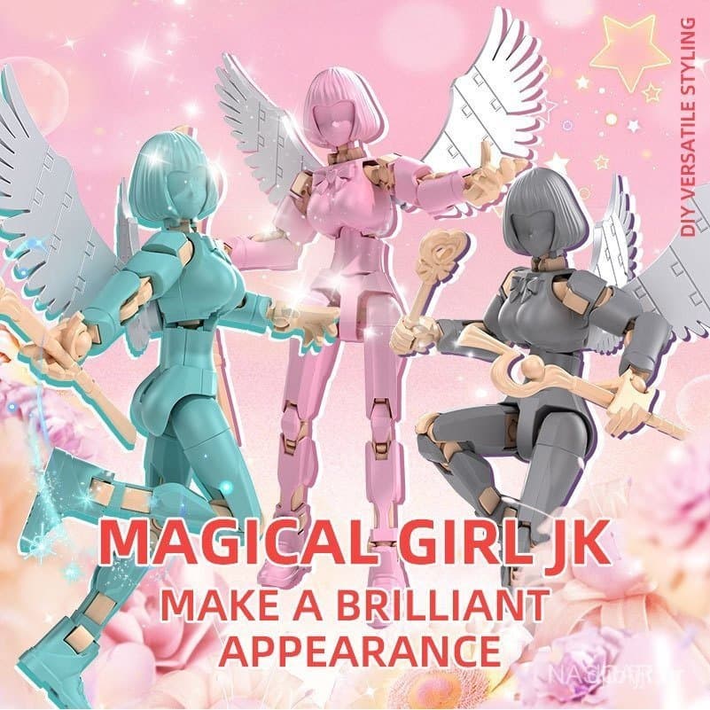 Nova coleção de bonecas da série Magic Girl, boneca Lucky 13 articulada, boneca de blocos de montar para decoração, brin