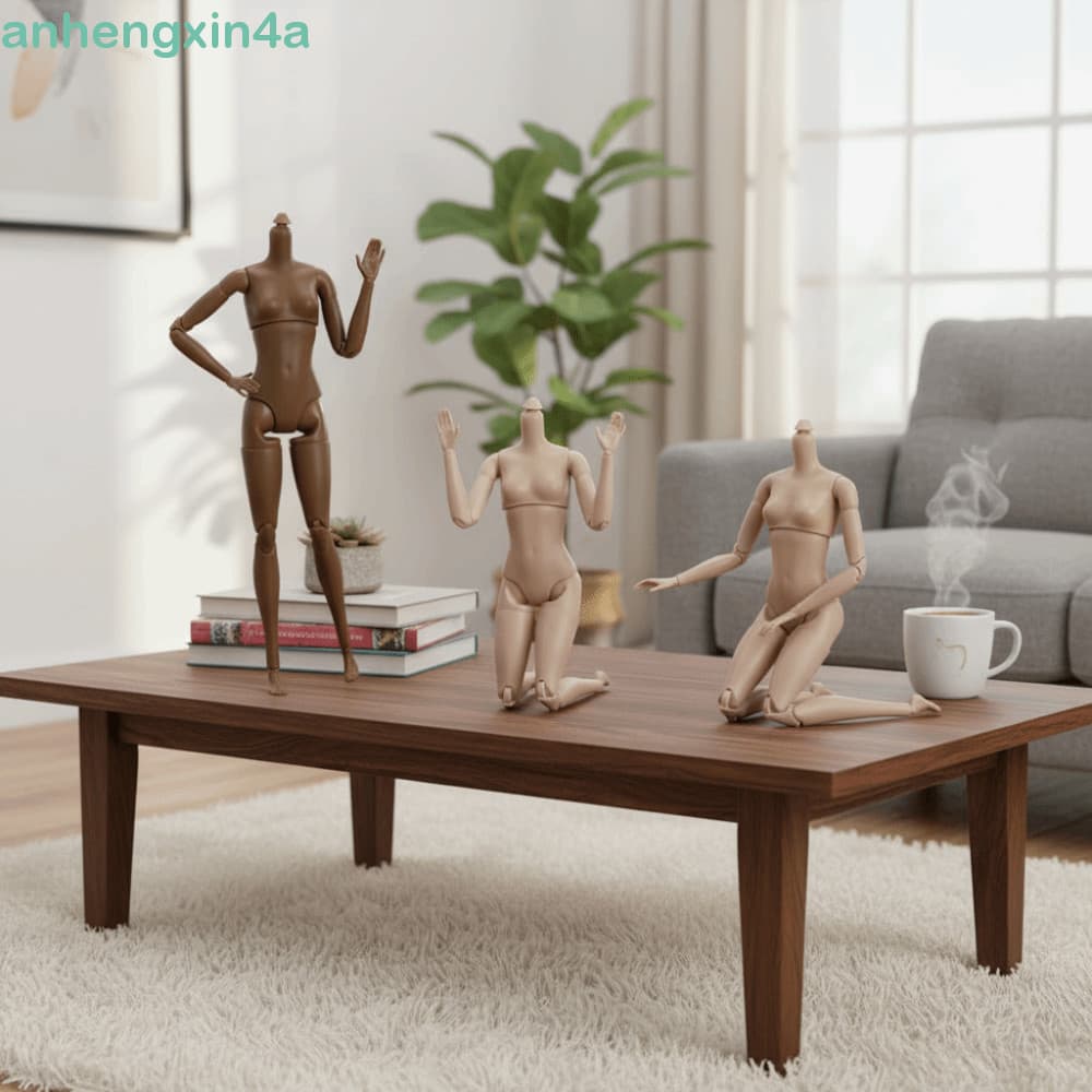 Bonecas BJD Nuas Articuladas ANHENGXIN , Boneca Super Modelo Móvel Removível , Corpo De Figura De Ação De Sólida