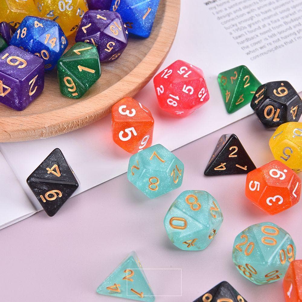  Star Shine Dice Set Glitter Jogo Brinquedos Jogando Jogos De Tabuleiro Desktop Festa Em Família Galaxy