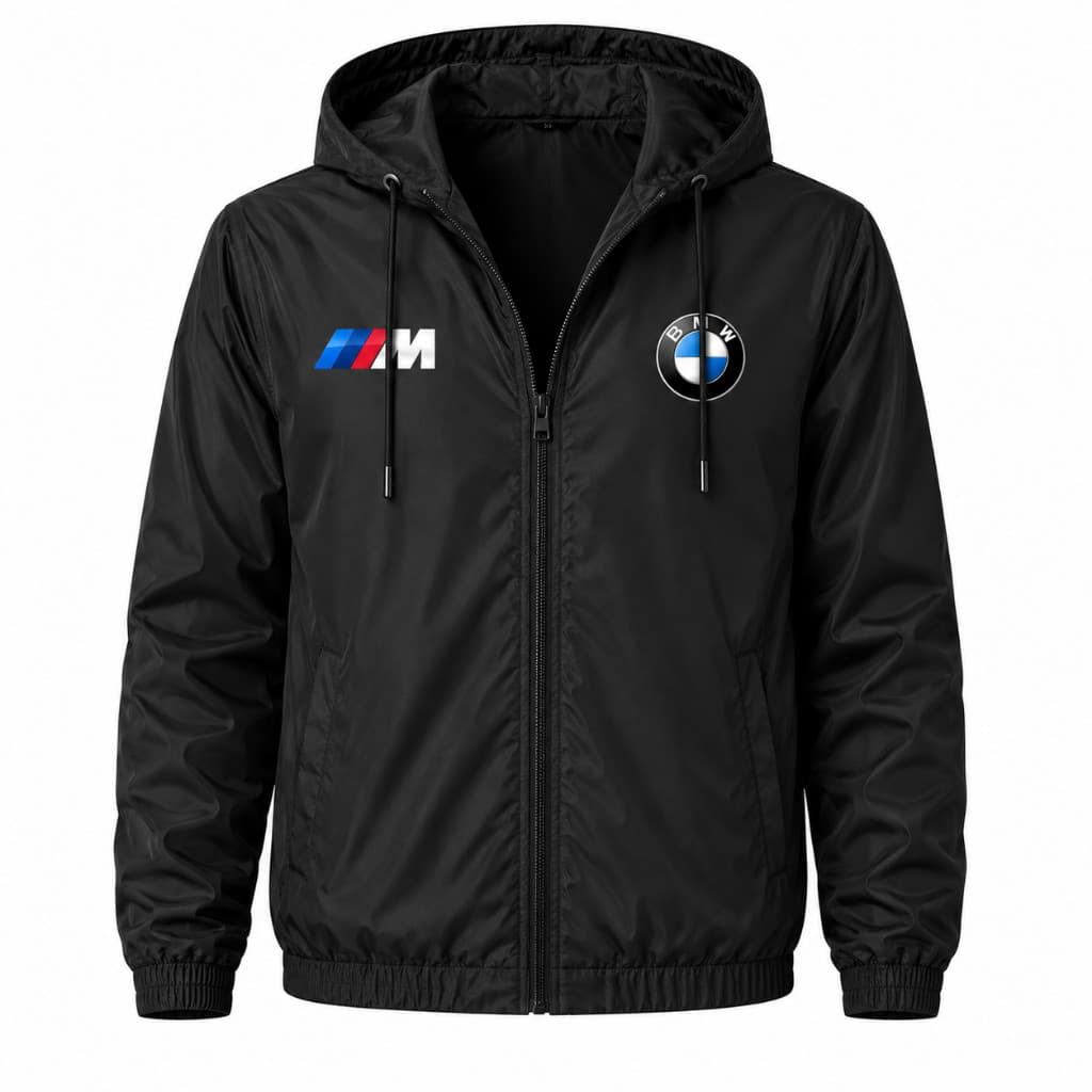 Jaqueta Corta Vento BMW Masculina Feminina Impermeável Capuz Poliéster Premium Bolso Interno Academia Corrida Sportivo