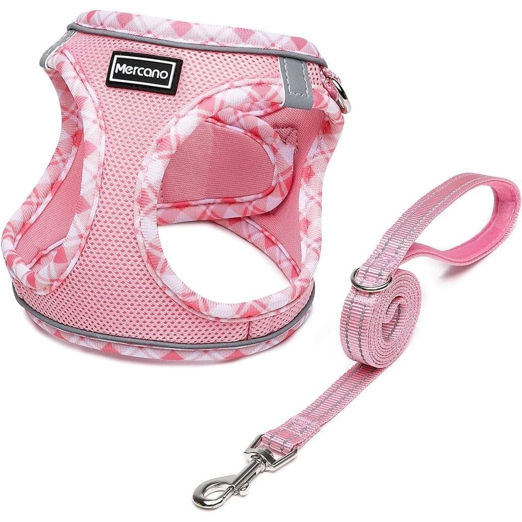 Conjunto de Coleira e Guia para Cães Mercano Soft Mesh, Coleira Sem Aperto, Refletiva, Respirável, Leve, Fácil de Vestir
