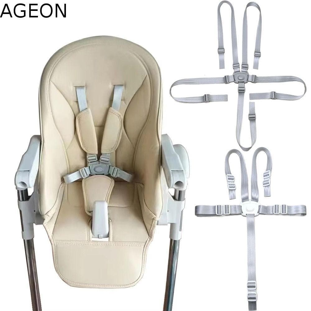 Correias De Cadeira Alta AGEON , Cinto De Alimentação De Bebê Com Fivela De Liberação Rápida De 5 Pontos , Resistente