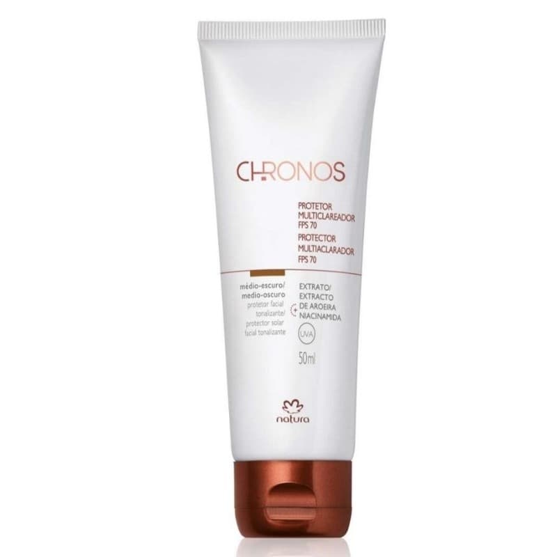Natura Chronos Protetor Solar Multi-Iluminador Com Matiz Fps 70 50ml