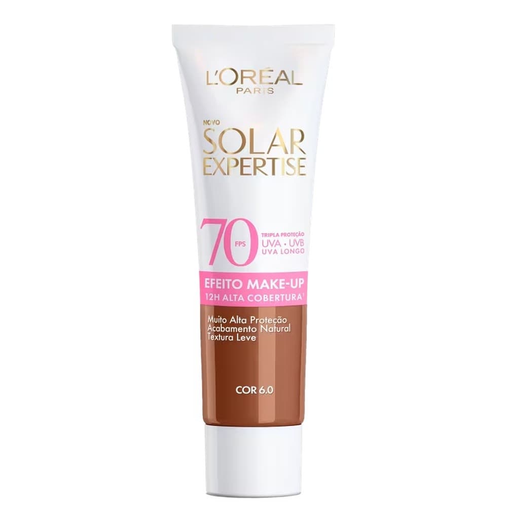 L'Oréal Paris Solar Expertise Efeito Makeup Protetor Solar FPS70 Cor 6.0 30g