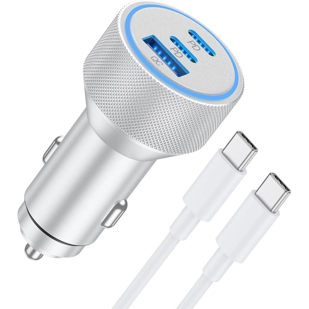 Carregador de Carro WODENTA para iPhone 17/16/15 Pro Max, Carregador Rápido USB C de 67W com 3 Portas, Adaptador de Alim