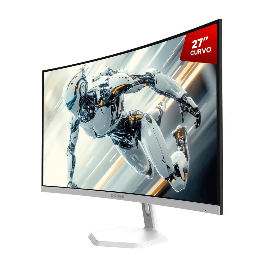 Monitor Gamer PCYES O-Creed O27C 27" Curvo Fhd Va 180HZ 1MS Hdmi/Dp Freesync White Ghost PMGO27C180WG - PCYES