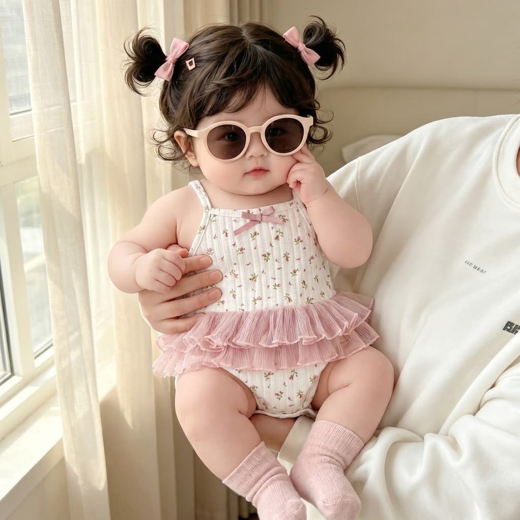 Bebê bebê verão roupas finas doce Floral estilingue roupas gaze estilo ocidental princesa roupas de verão bebê menina Ou