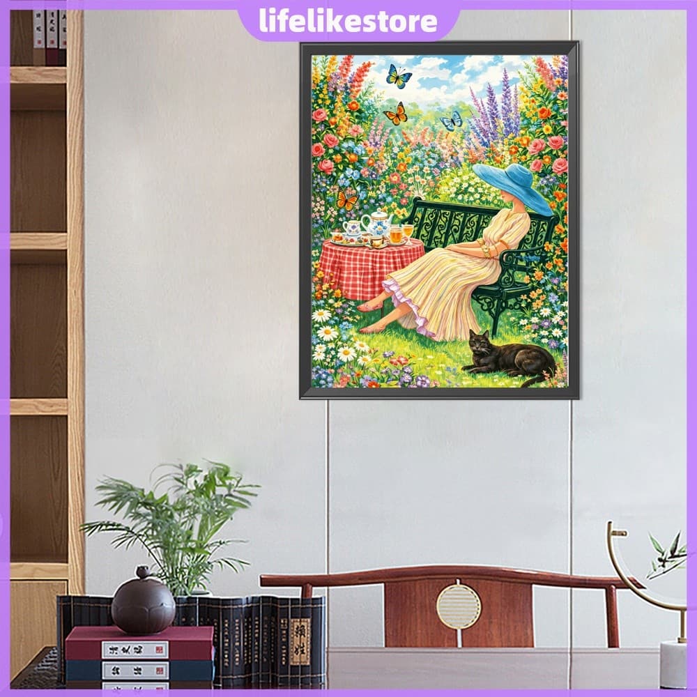 [Novo] Kit De Pintura Diamante 5D Broca Completa DIY Redonda Strass Lona Figura Série 50x65CM Decoração Da Arte Parede C