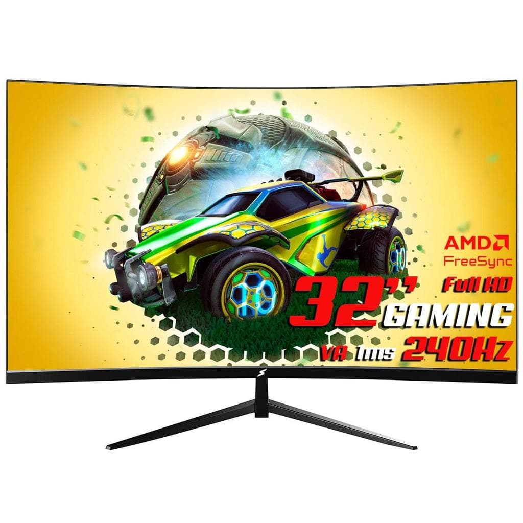 Monitor Gamer SuperFrame Ultra, 32 Pol, Curvo, Full HD, 1ms, 240Hz, VA, HDR, FreeSync/G-Sync, HDMI/DP SF-MN-ULT32FSVCE1B