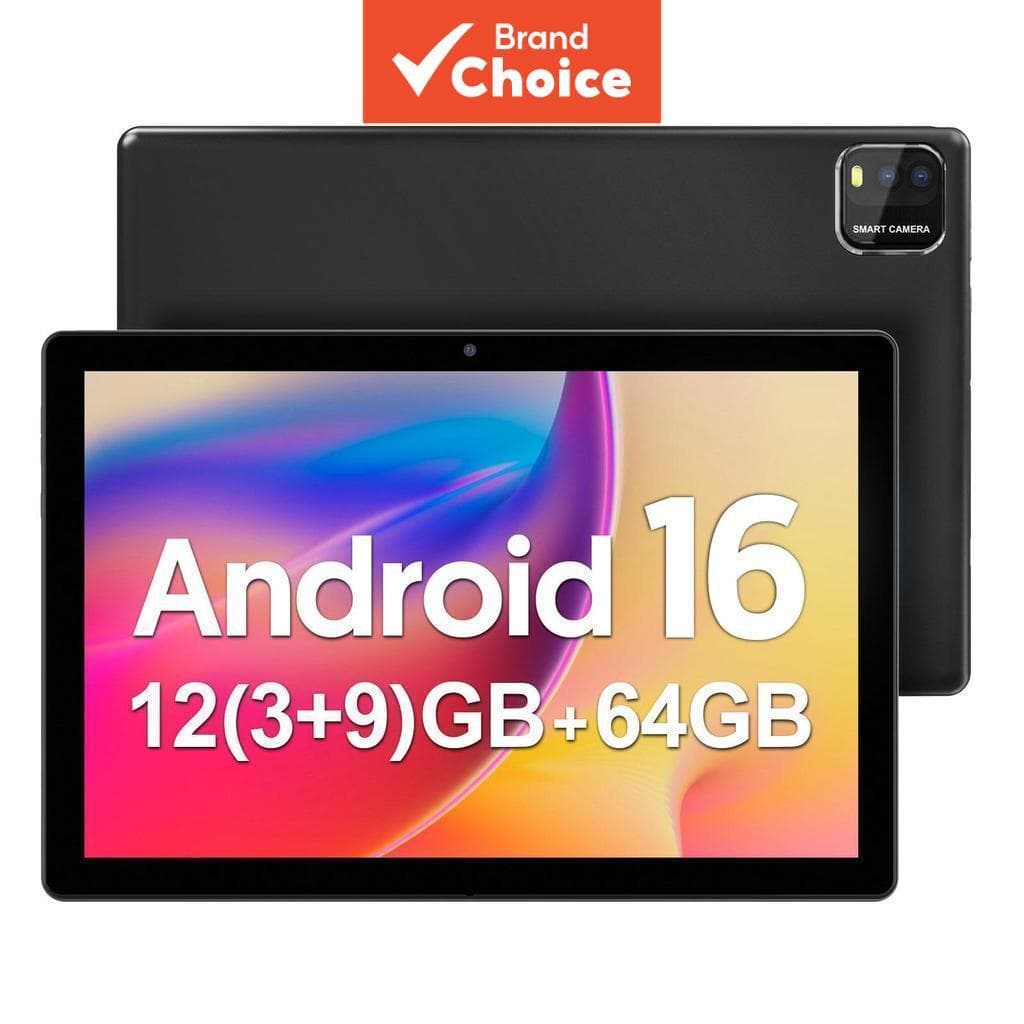 Marca nova tablet BAKEN de 10,0 polegadas, Android 16, 12 (3+9) GB de RAM + 64GB de armazenamento, WiFi 5G, bateria de