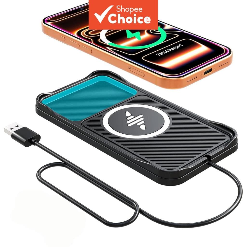 TIMESS Carregador veicular sem fio 15W carregamento rápido, base antiderrapante, suporte estável para celular compatível