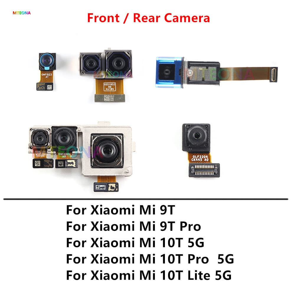 Câmera Frontal Traseira Para Xiaomi Mi 10T Pro Lite 5G/9T Módulo De Vista Substituição Peças Reparo Smartphone