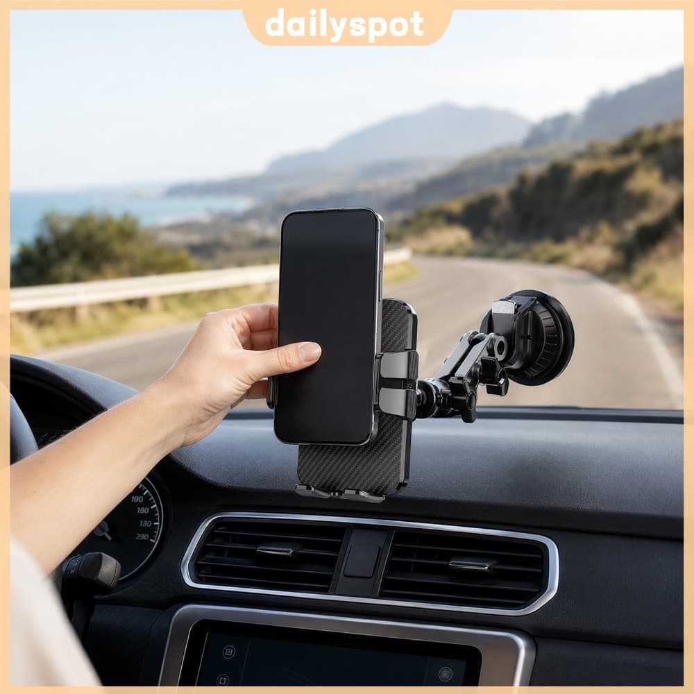 Suporte De Telefone Para Carro Com Ventosa Resistente 360 ° Painel [dailyspot.br]