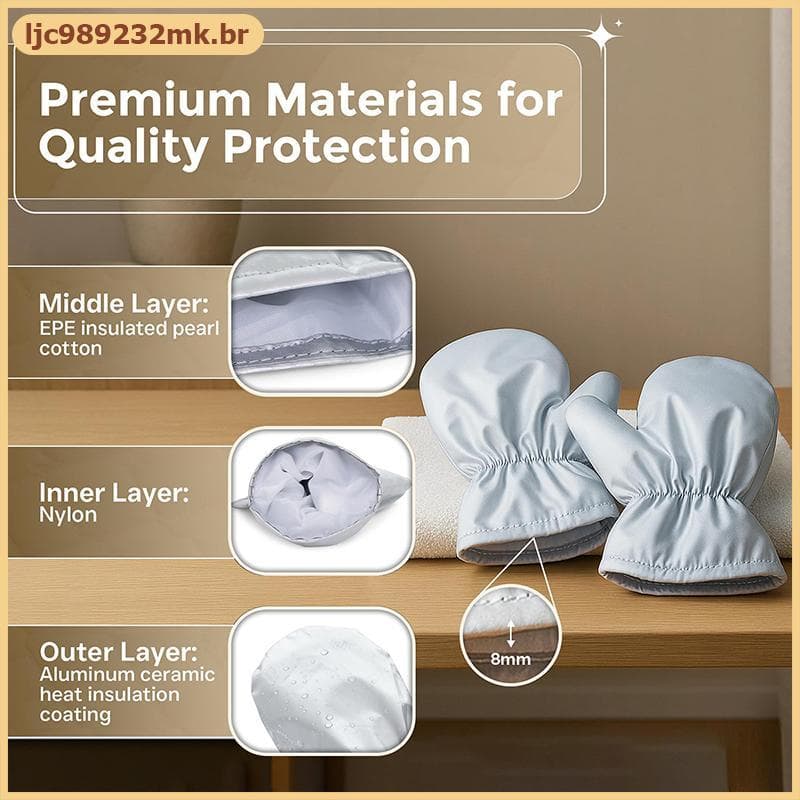 [MYBR] Luvas Para Vaporizador De Roupas A Vapor – Luva De Cinza Protege Contra O Calor Mão Flexível Ferro [WELL]