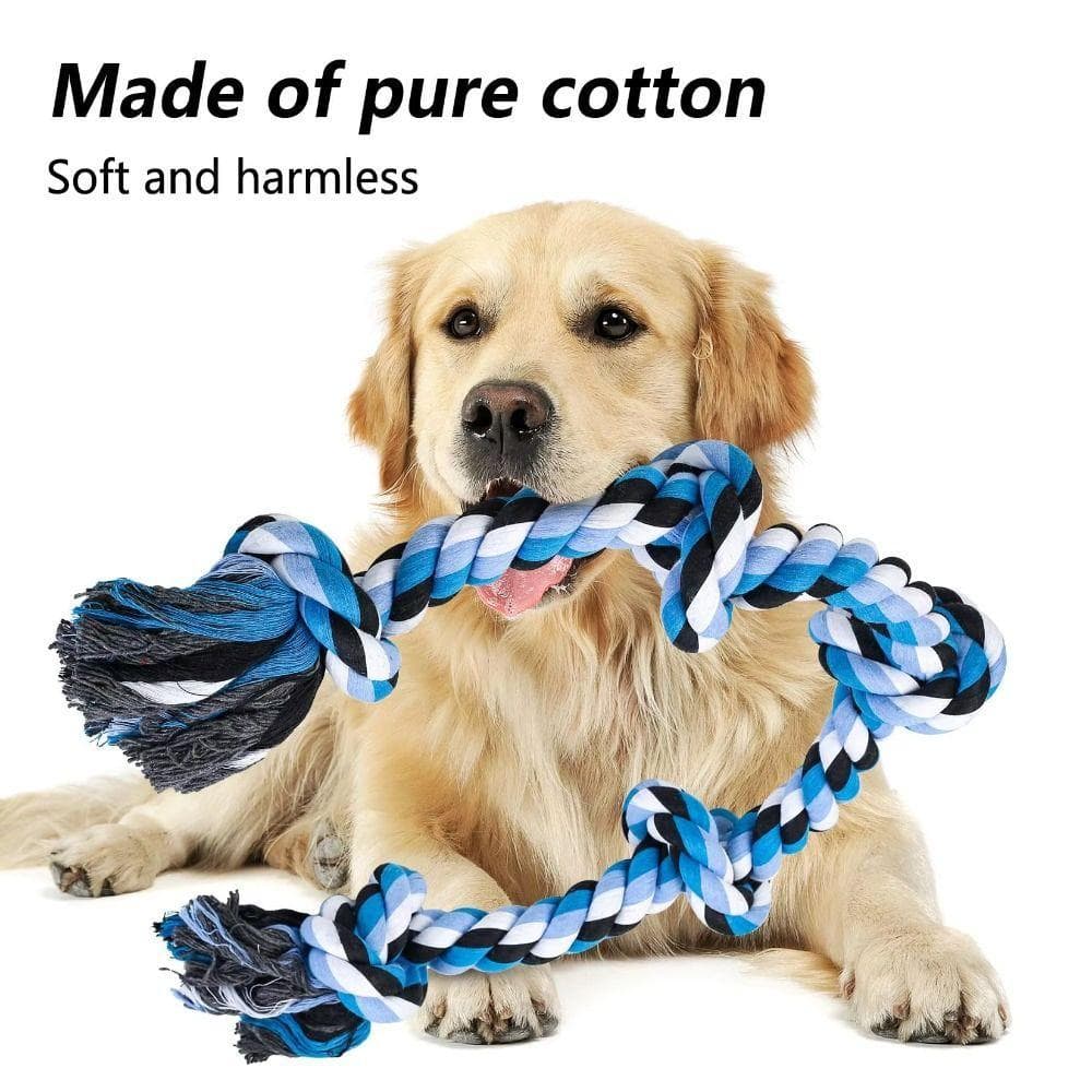 Brinquedo De Mastigar Para Cachorro , Brinquedos Interativos De Algodão Duplo Treinamento , Corda De Indestrutível Não T