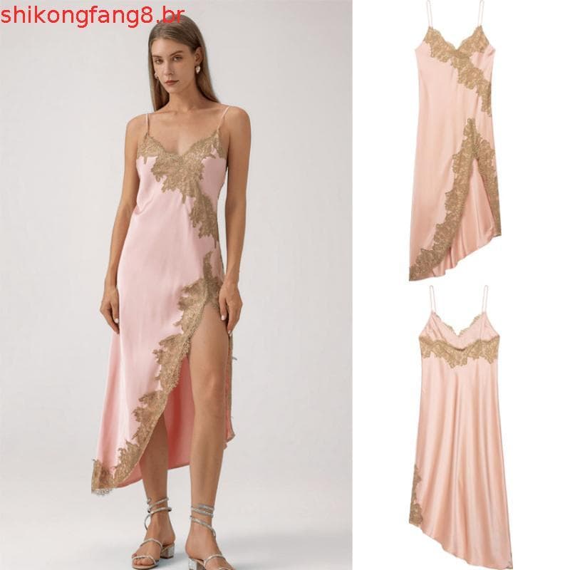 Vestidos Femininos de Verão 2026, Nova Moda, Renda Elegante, Vestido Longo Slim Feminino, Chique, Jovem, Único, para Fes