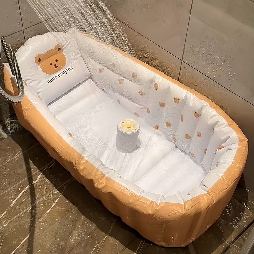 Ins estilo crianças banheira dobrável casa inflável banheira do bebê passeio viagem portátil bens do Hotel