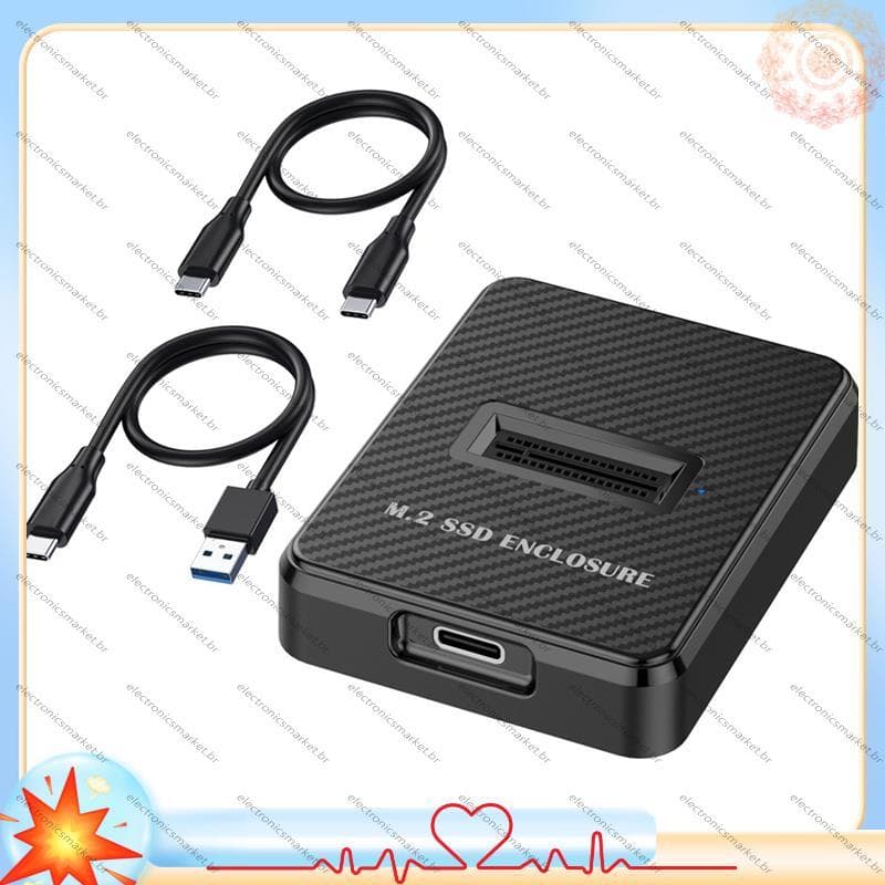 [Em Vendas E] Gabinete SSD M . 2 De Baía Única De 10 Gbps Caixa Externa De Disco Rígido SATA NGFF/NVME Estação De Acopla