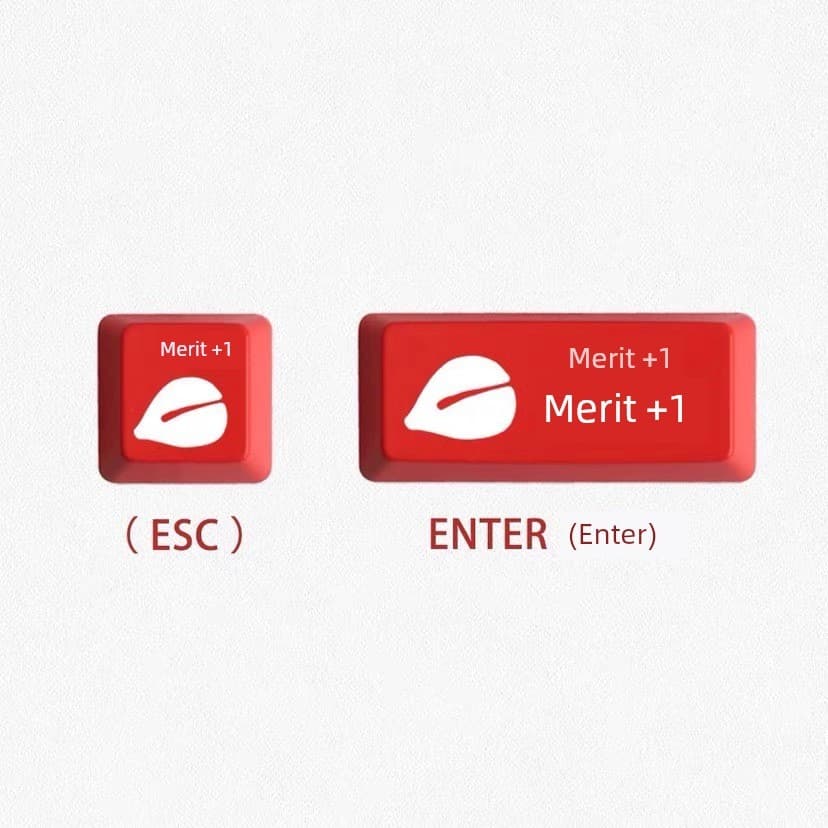 Keycap exclusivo de madeira peixe keycap mérito + 1 versão translúcida teclado mecânico keycap remendo teclado tampa tra