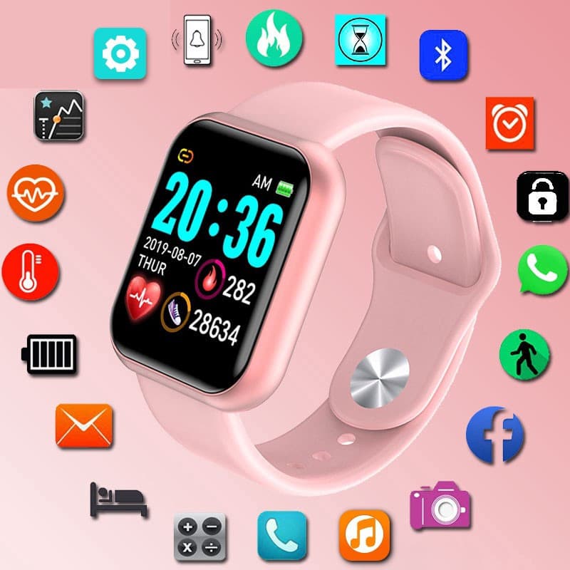 Smartwatch D20 y68 Relógio Inteligente Esportivo | Bluetooth Android iOS Com Foto Na Tela