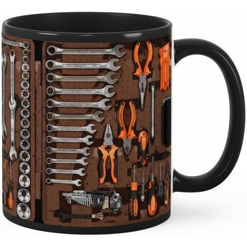 Caneca Nova de Caixa de Ferramentas de Mecânico 2026, Caneca de Café de Cerâmica de 11oz com Tema de Caixa de Ferramenta