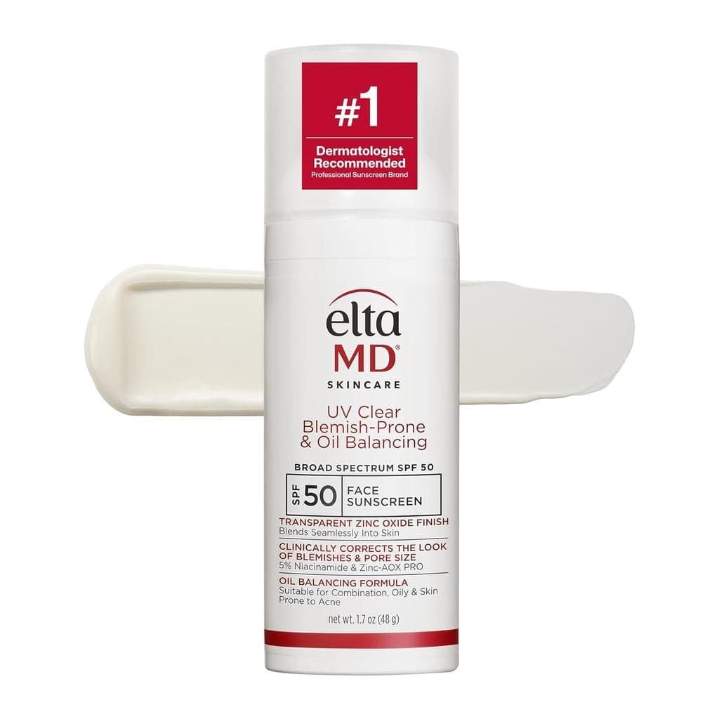 Protetor Solar Facial EltaMD UV Clear SPF, Protetor Solar Sem Óleo com Óxido de Zinco, Recomendado por Dermatologistas