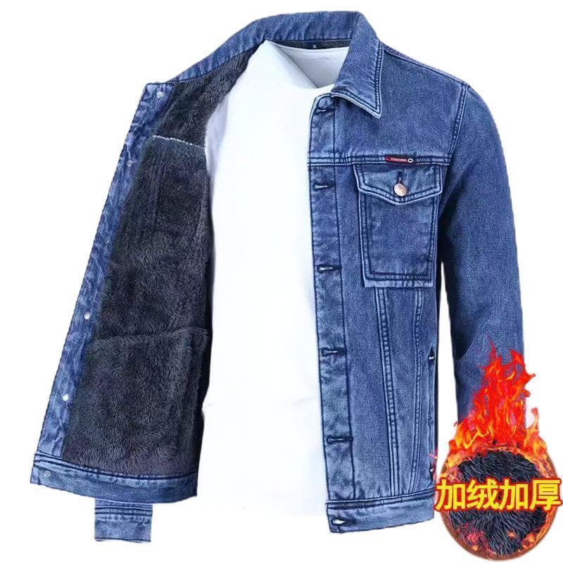 2025 outono novo estilo jaqueta jeans masculina jaqueta solta lapela tamanho grande All-Match jaqueta jeans jaqueta de l