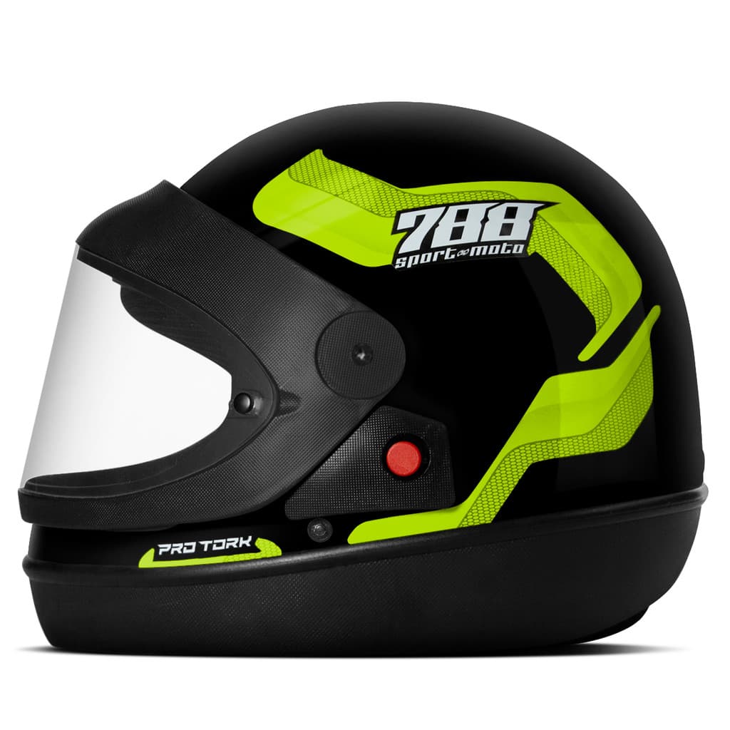 Capacete Fechado Integral Pro Tork Sport Moto 788 Masculino Feminino Viseira Automatica 