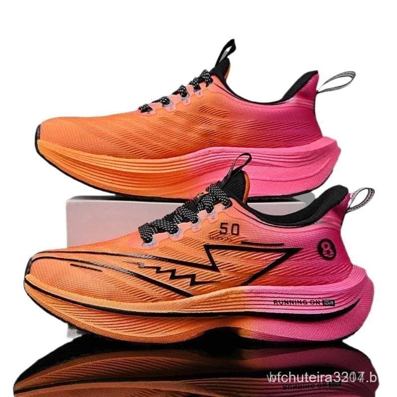 Homens tênis de corrida novo estilo estudante, sapatos esportivos de absorção de choque, tênis de corrida feminino 32