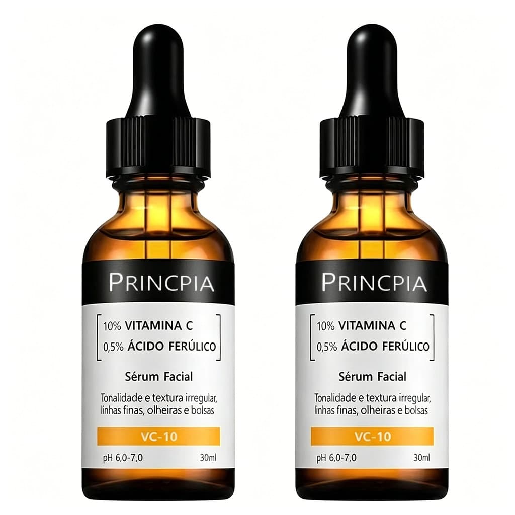 Sérum Vitamina C VC‑10 30ml Clareador Antioxidante Uniformiza Tom da Pele Reduz Manchas e Linhas Finas Hidrata Facial