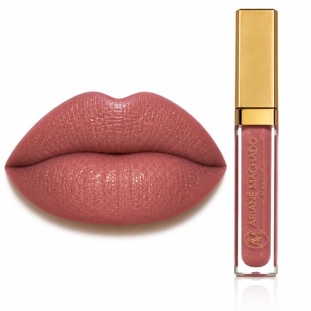 Batom Matte Líquido Bella Rosa Queimado Alta Pigmentação Longa Duração - Ariane Machado Makeup