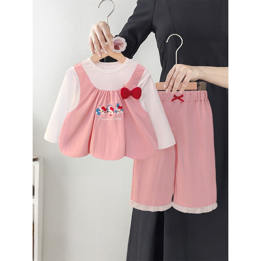 Menina único bonito terno 2026 novo estilo moda bebê crianças roupas do bebê menina dividir primavera outono menina outo
