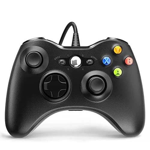 Controle Xbox 360 USB Com Fio Compatível com Vídeo game, PC e Notebook