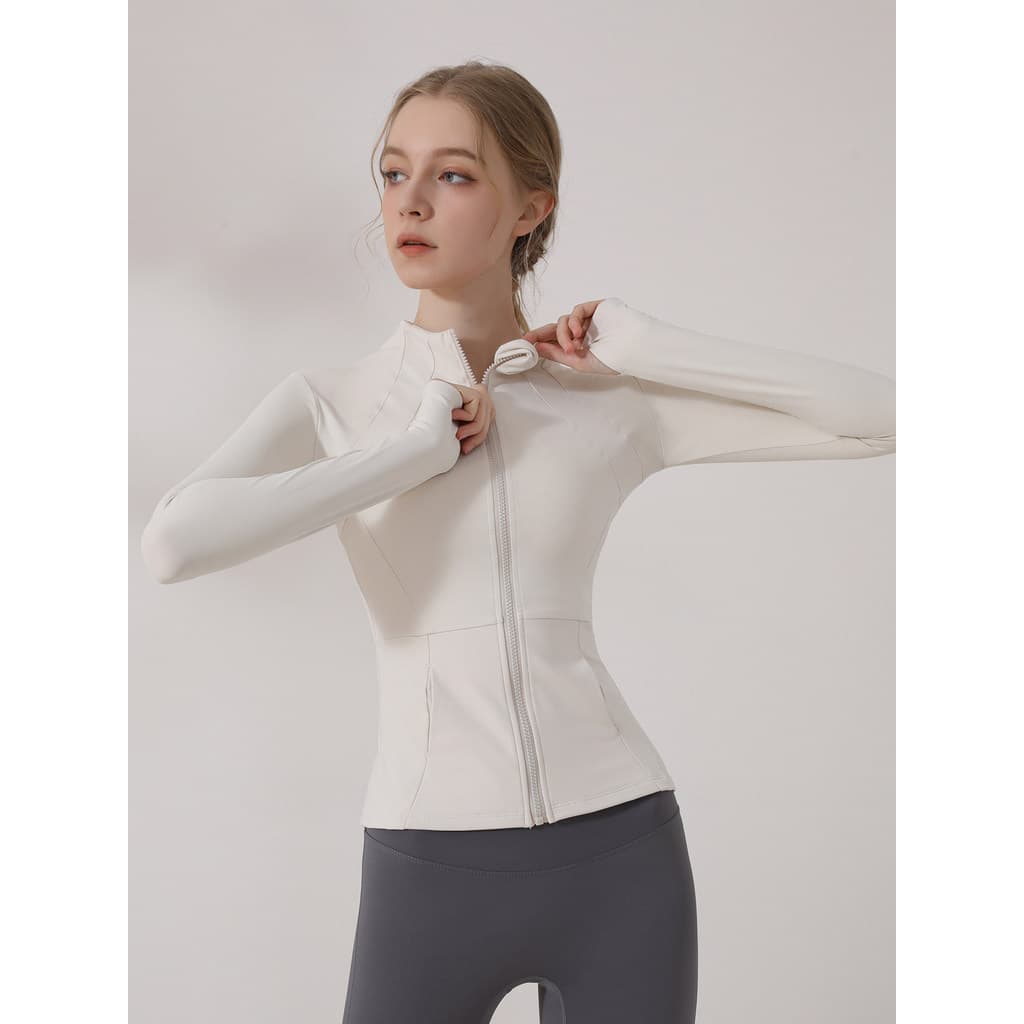 Roupas de Yoga jaqueta feminina High-End correndo treinamento esportivo roupas de Fitness topo respirável fino-ajuste ma