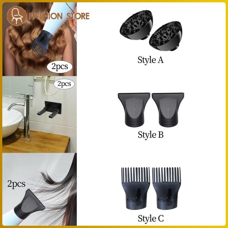 [Wishshopeelq] 2 Unidades De Fixação De Bico De Secador De Cabelo Ponta Profissional Para Loja De Beleza Doméstica Mulhe